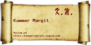 Kammer Margit névjegykártya
